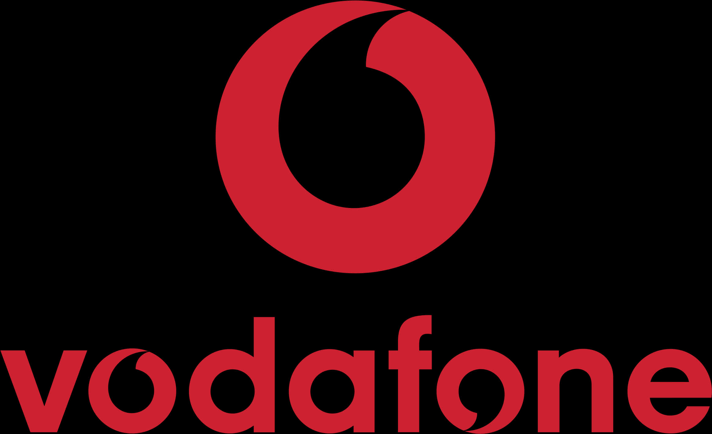 Vodafone Logo Redand Black PNG image