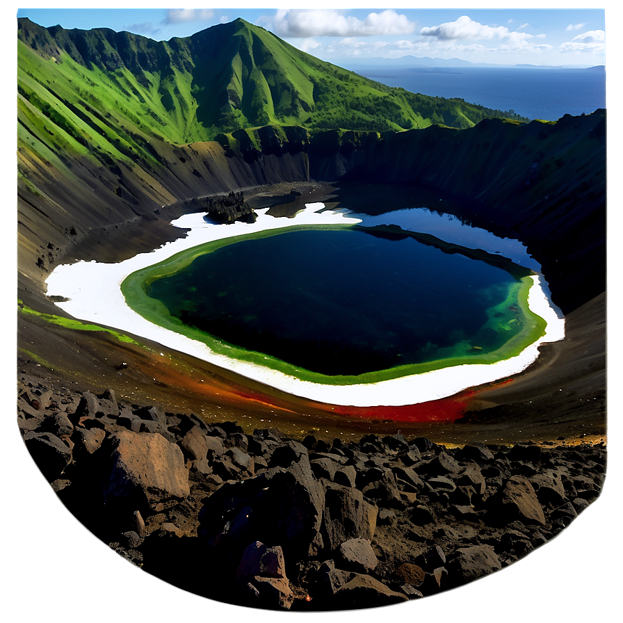 Volcanic Crater Lake Png Ccu PNG image