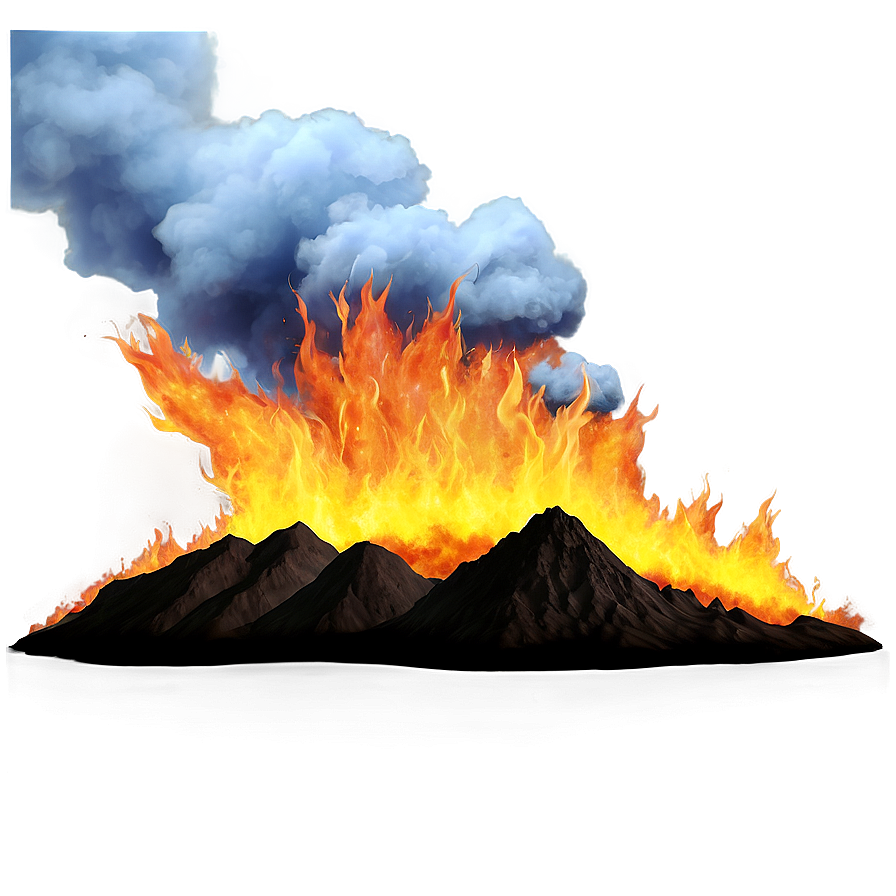 Volcanic Fire Border Png 06212024 PNG image