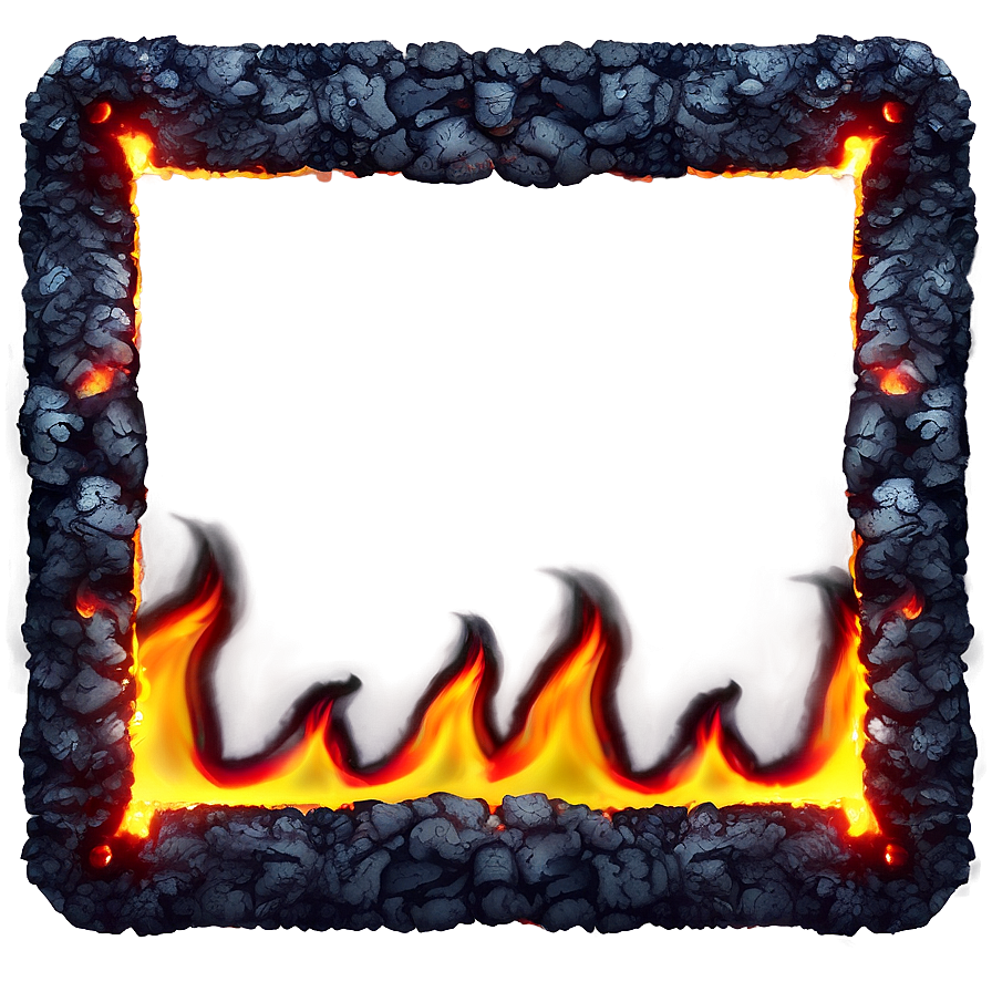 Volcanic Fire Border Png 06212024 PNG image