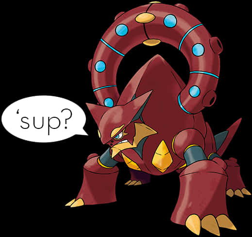 Volcanion Sup Greeting PNG image