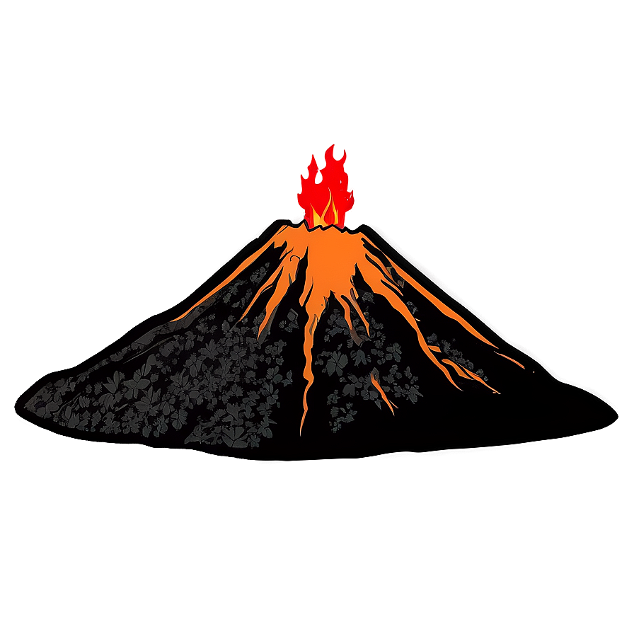 Volcano In Night Sky Png 41 PNG image