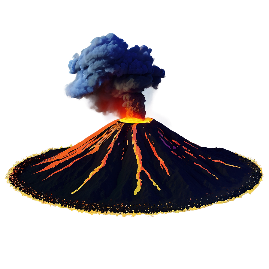 Volcano In Sunset Glow Png 69 PNG image