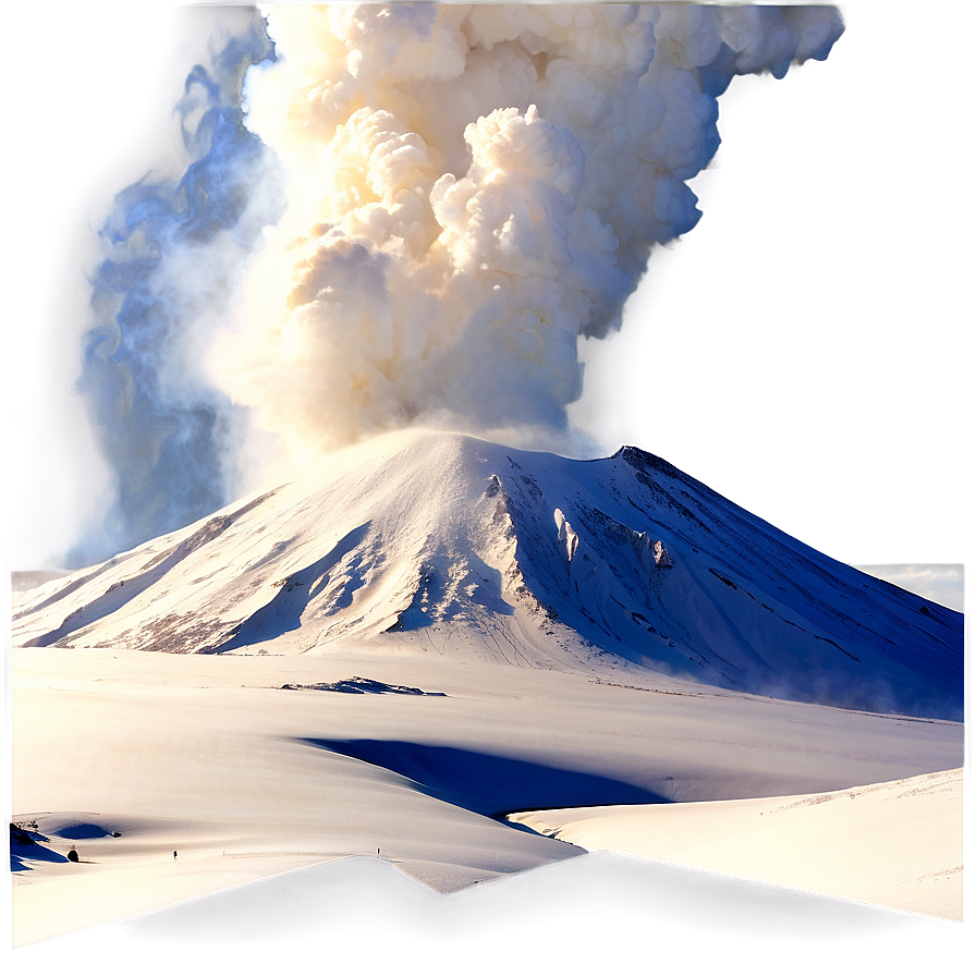 Volcano In Winter Snow Png 05232024 PNG image