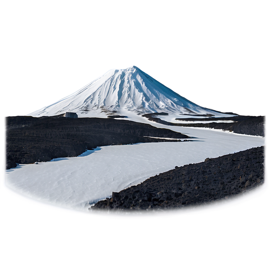 Volcano In Winter Snow Png 6 PNG image