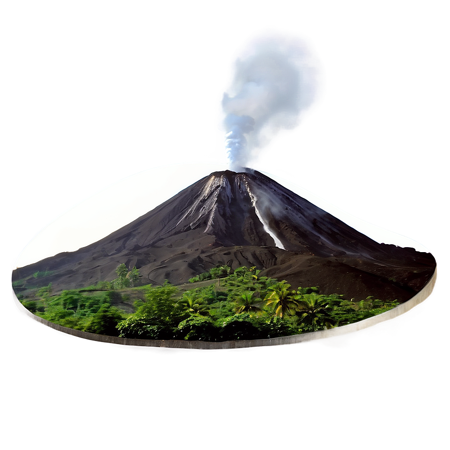 Volcano With Hot Springs Png Pey28 PNG image