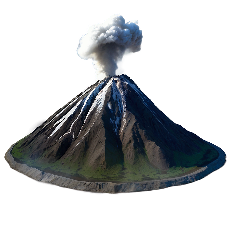 Volcano With Rising Smoke Png 63 PNG image