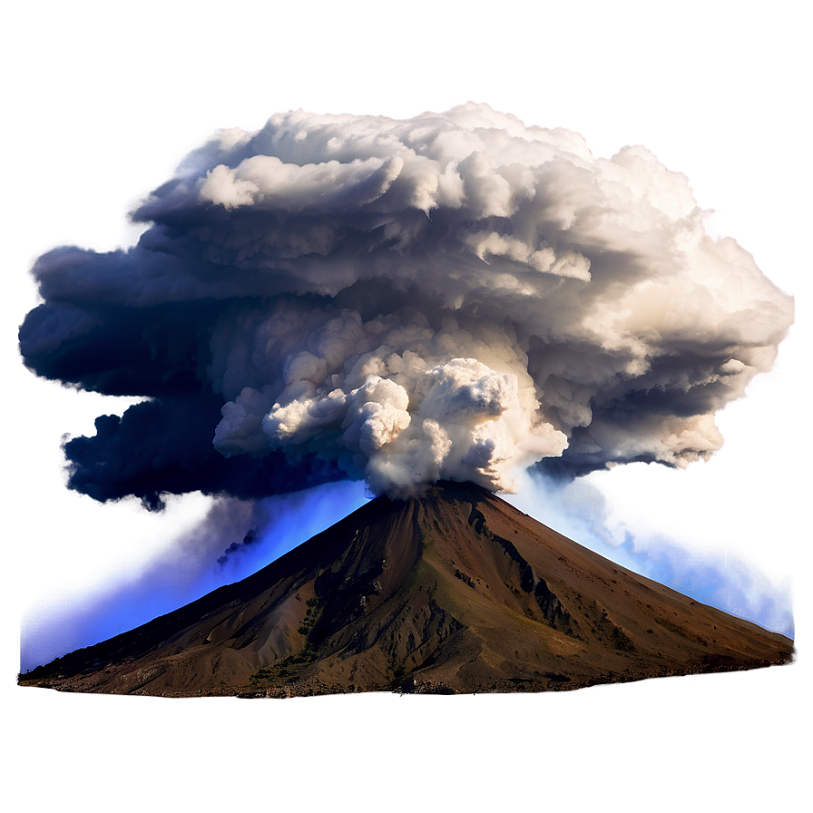 Volcano With Thunderstorm Png 3 PNG image