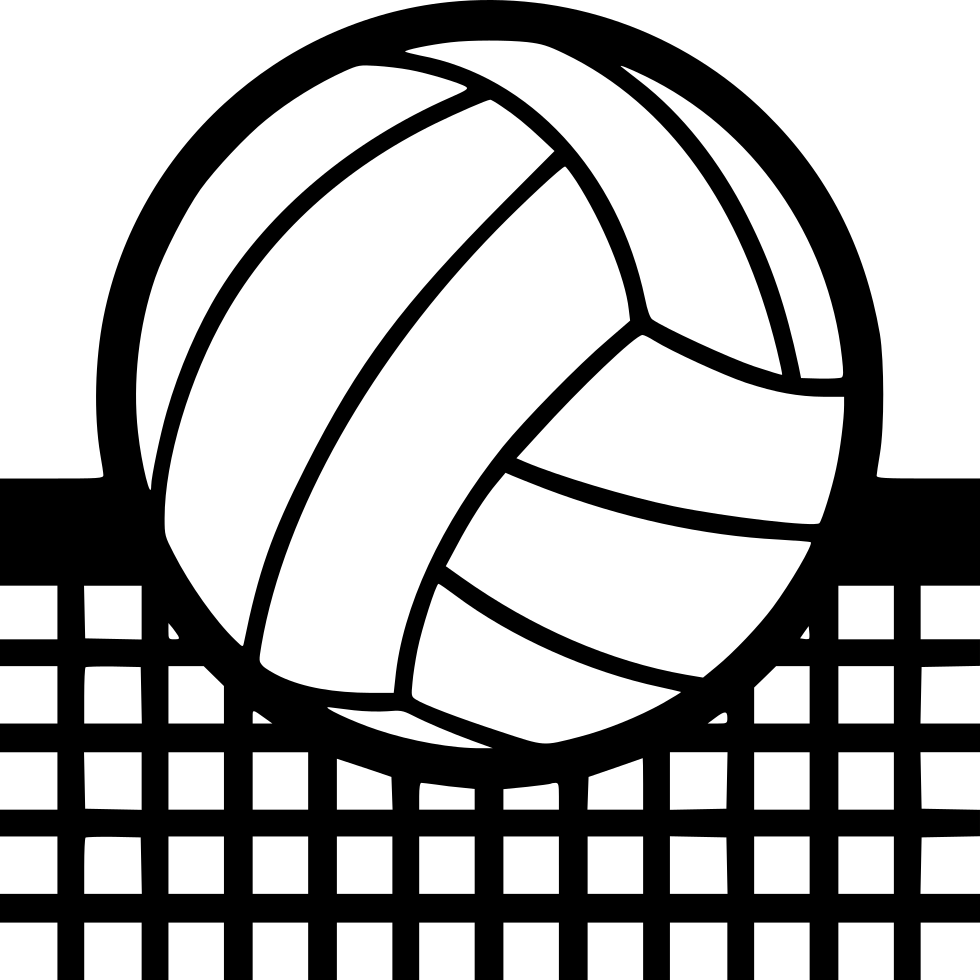 Volleyball Logo Over Net PNG image