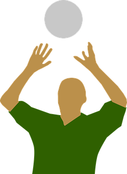 Volleyball Player Blocking Ball PNG image