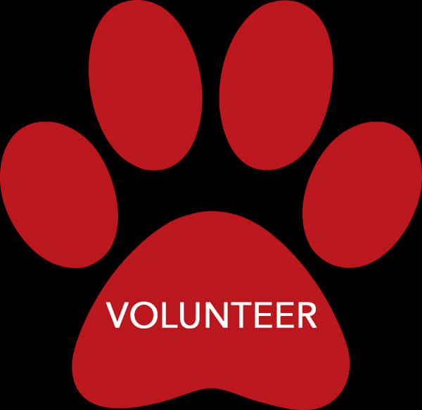Volunteer Dog Paw Graphic PNG image