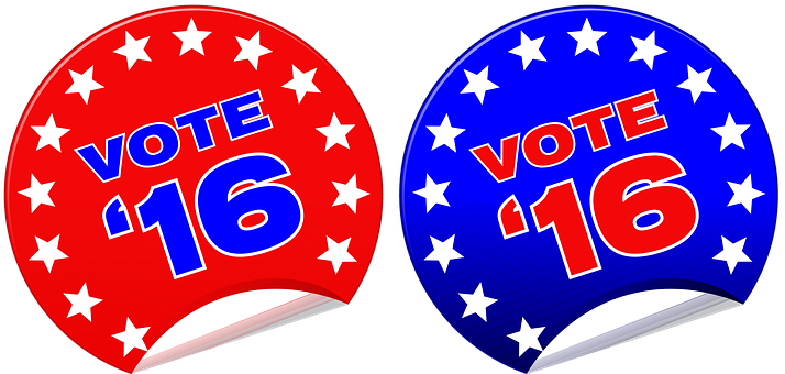 Vote16 Election Stickers PNG image