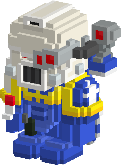 Voxel Art Robot Character PNG image