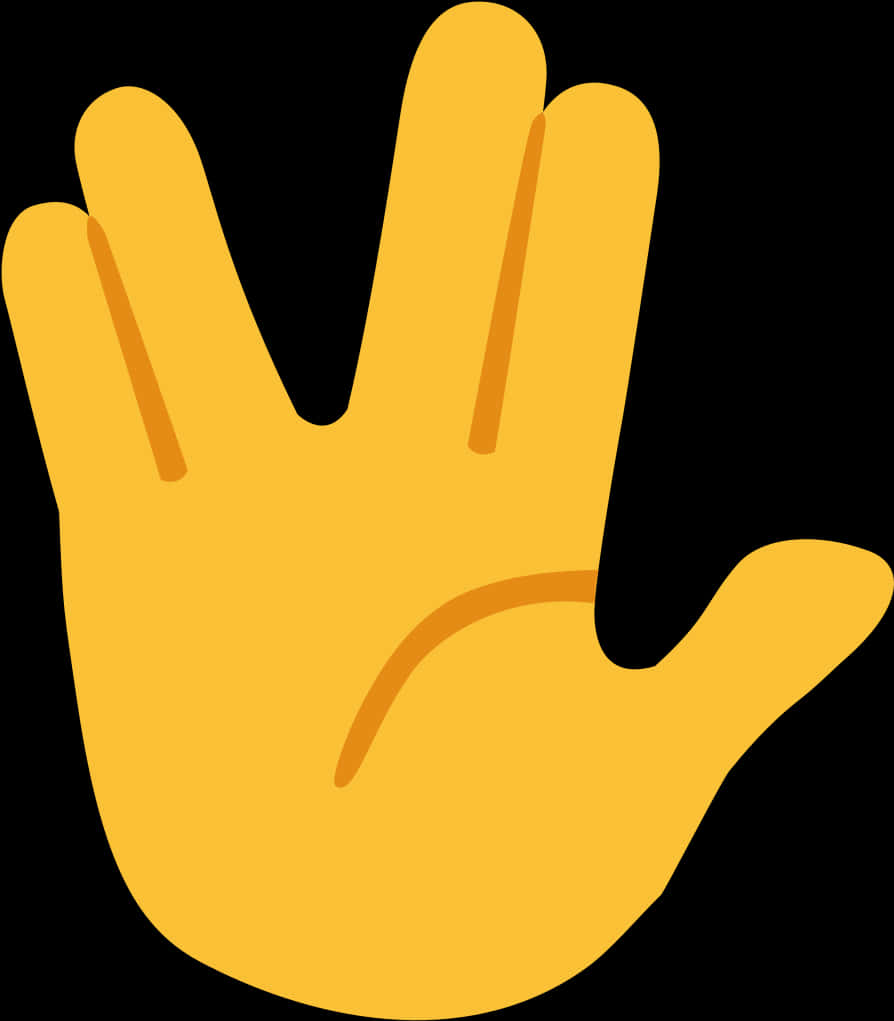 Vulcan Salute Emoji PNG image