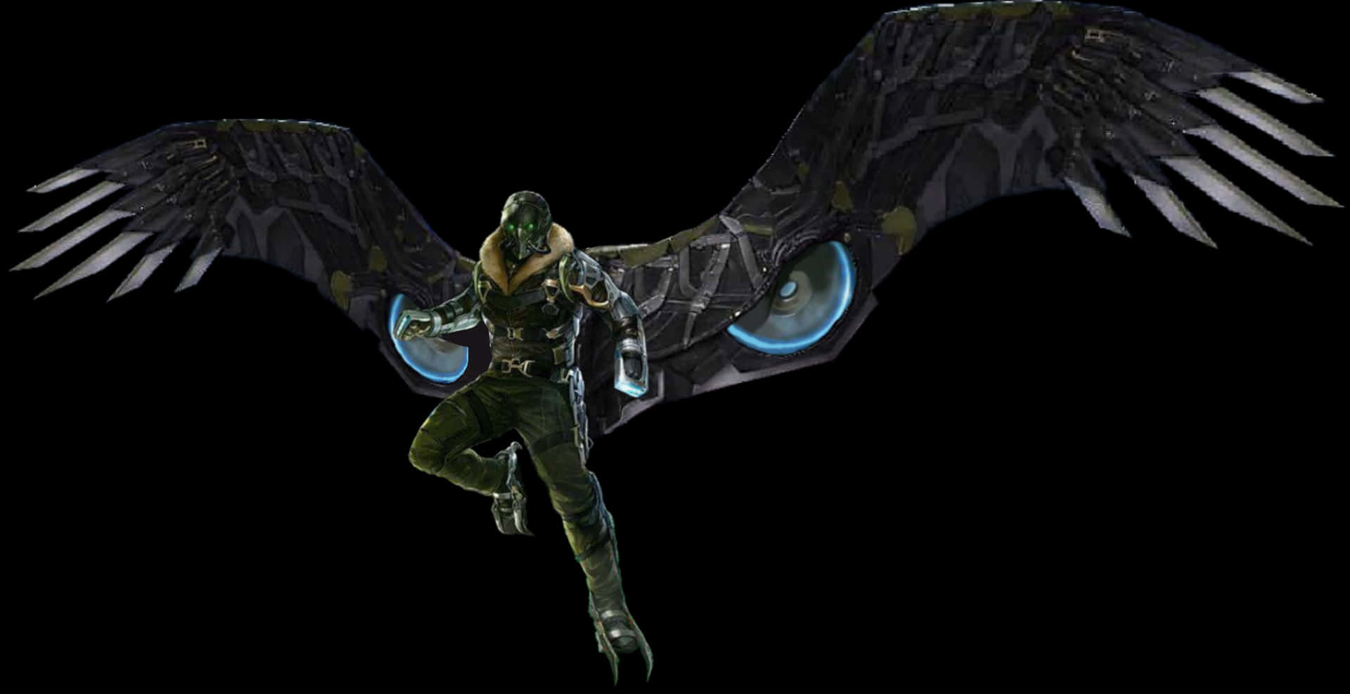 Vulture Spiderman Villain Flying PNG image