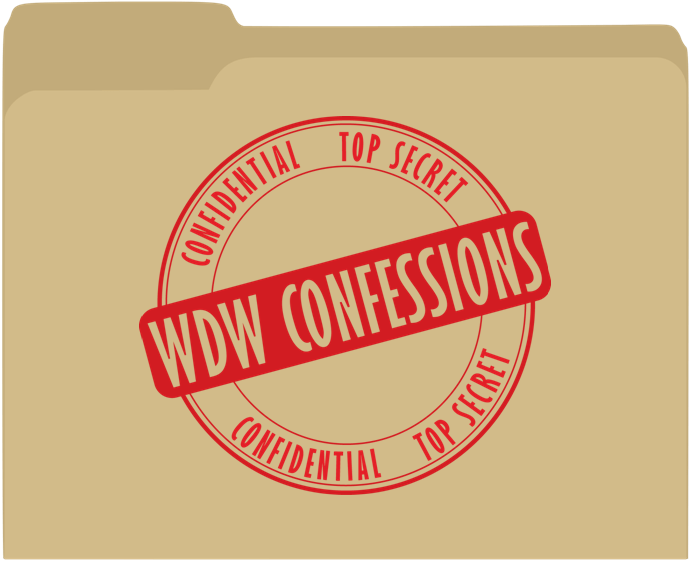 W D W Confessions Top Secret Stamp PNG image