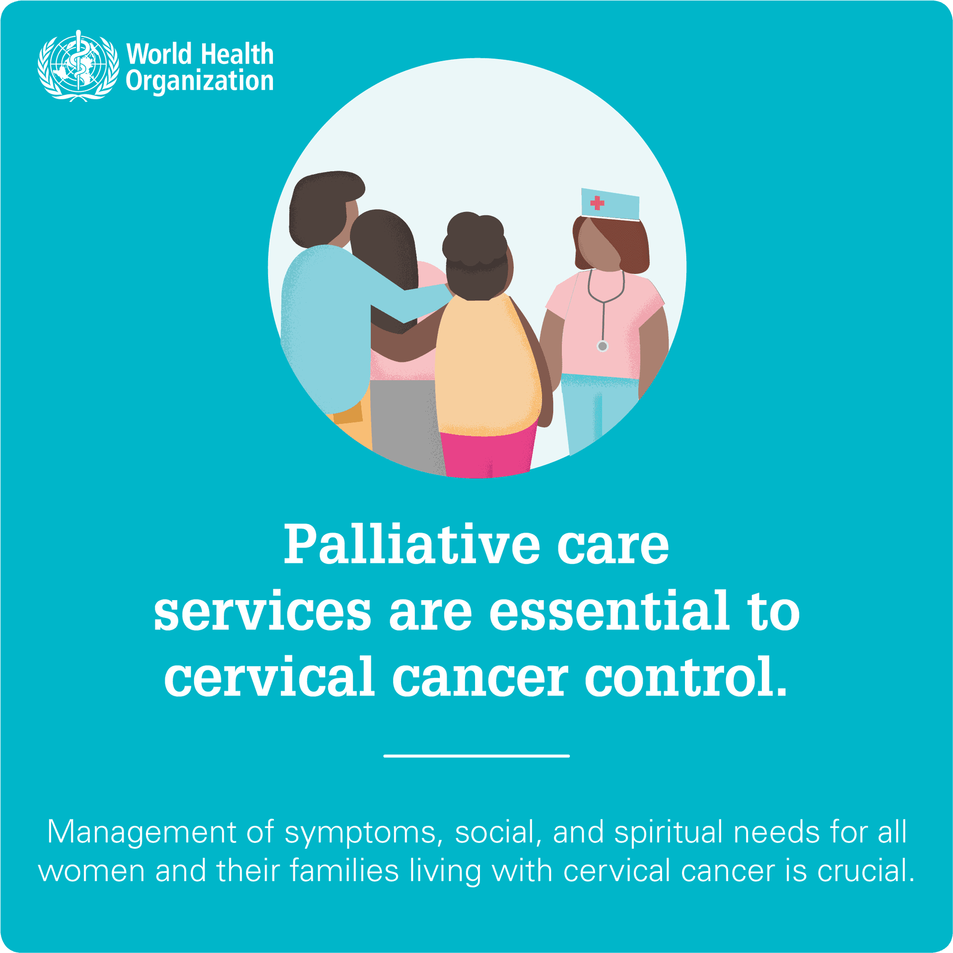 W H O Palliative Care Cervical Cancer Control Infographic PNG image