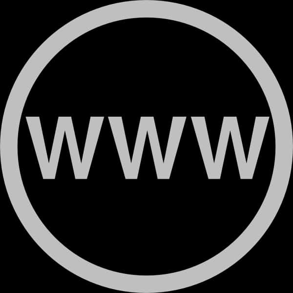 W W W Iconon Black Background PNG image