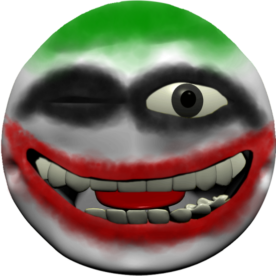 Wacky Smiling Emoji Ball PNG image