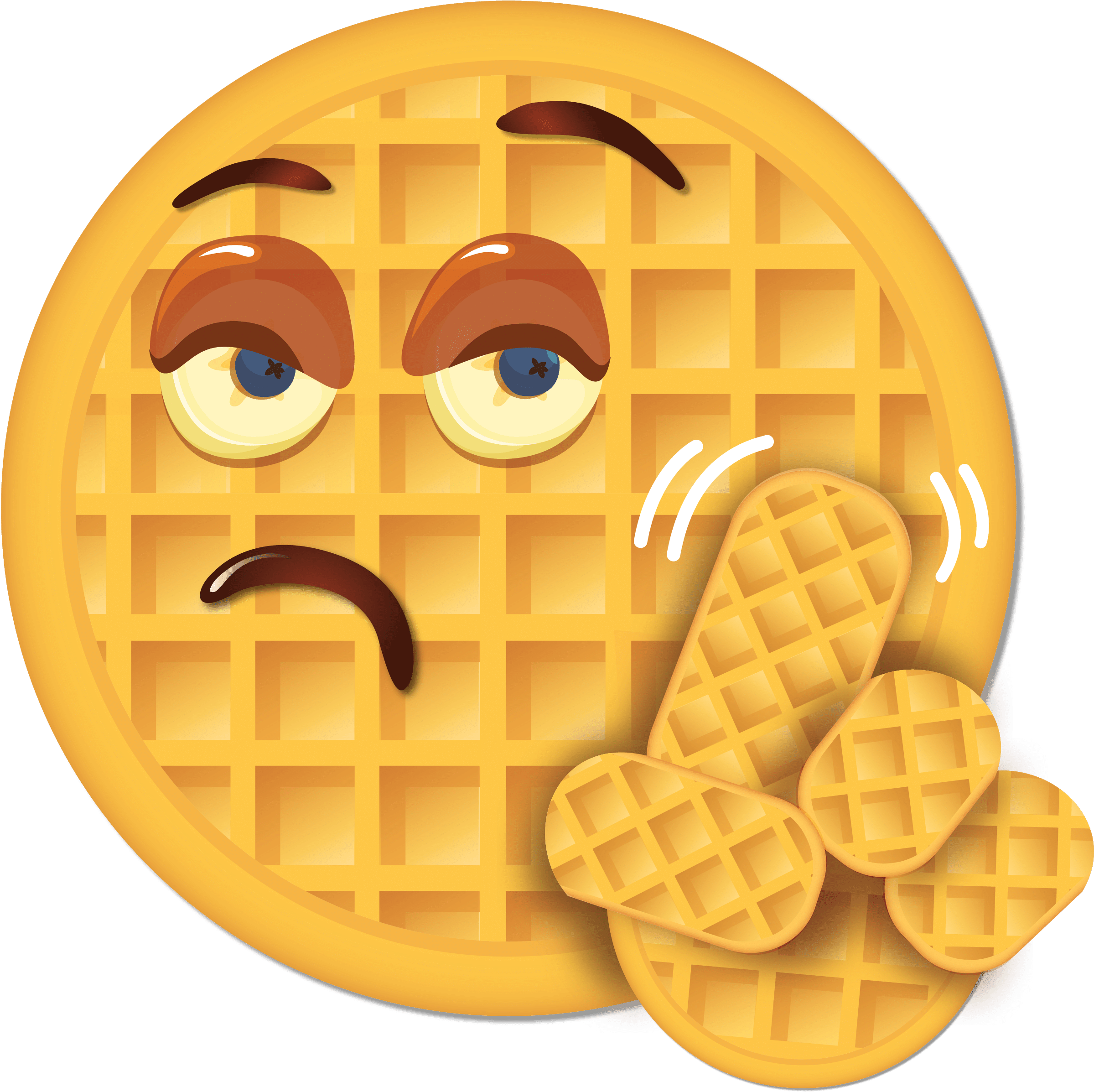Waffle Sad Emoji PNG image