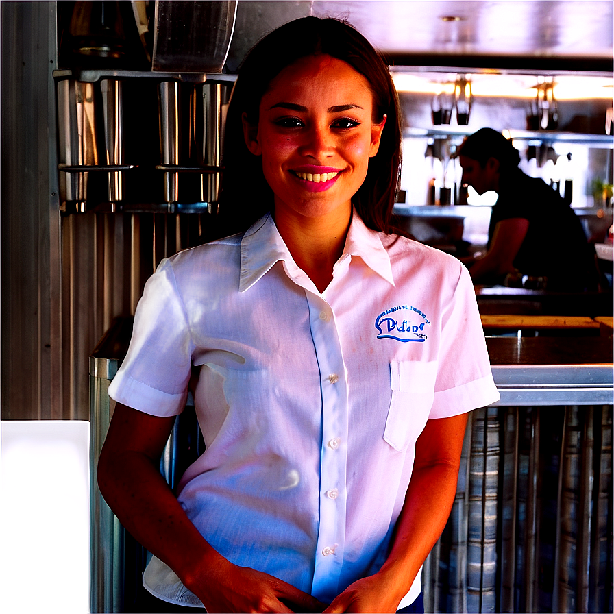 Waitress In Bistro Png 06272024 PNG image