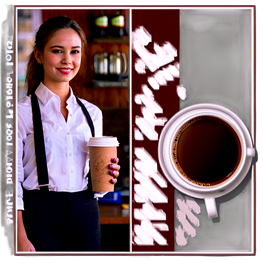 Waitress In Coffee Shop Png Wkw20 PNG image