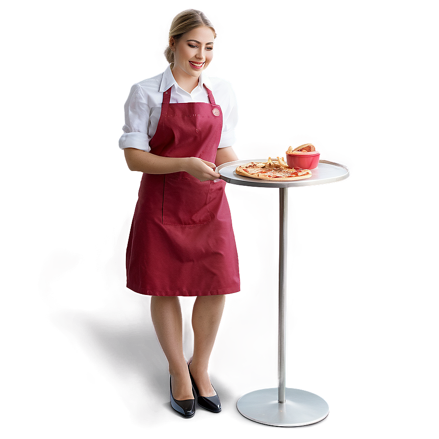 Waitress In Pizzeria Png 06272024 PNG image