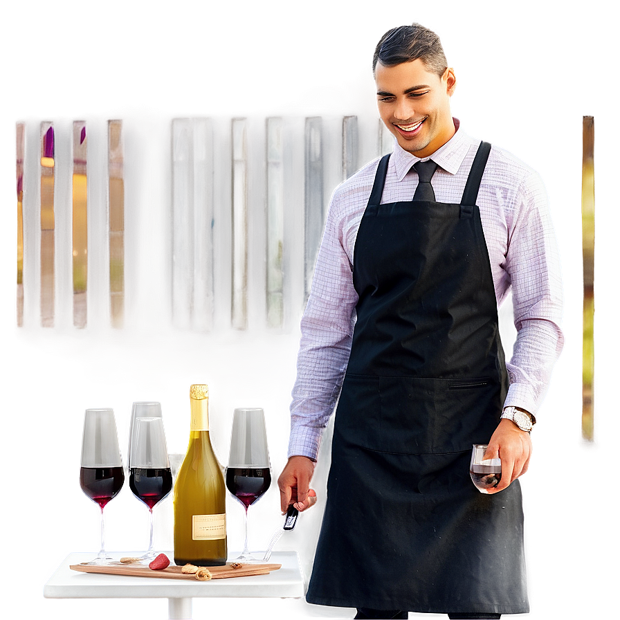 Waitress Pouring Wine Png 06272024 PNG image