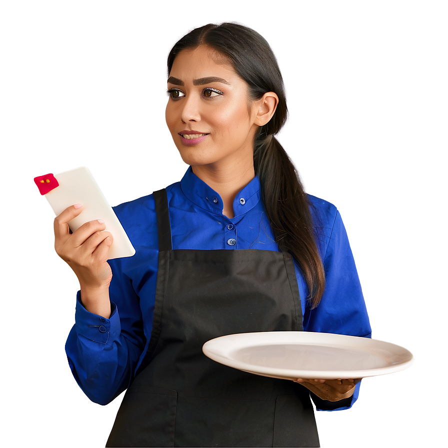 Waitress Taking Order Png 06272024 PNG image