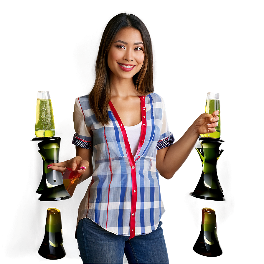 Waitress With Champagne Png Rfp PNG image