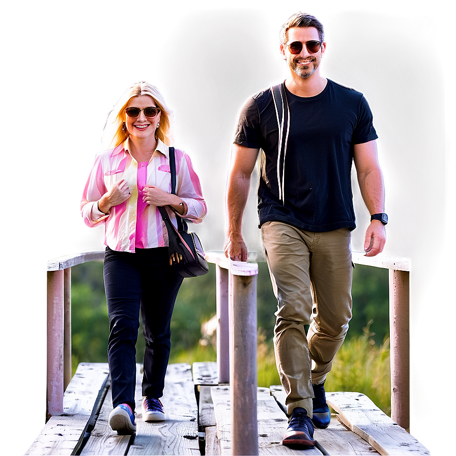 Walking Across A Bridge Png Kpu49 PNG image