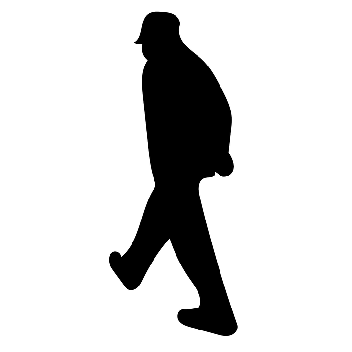 Walking Man Silhouette PNG image