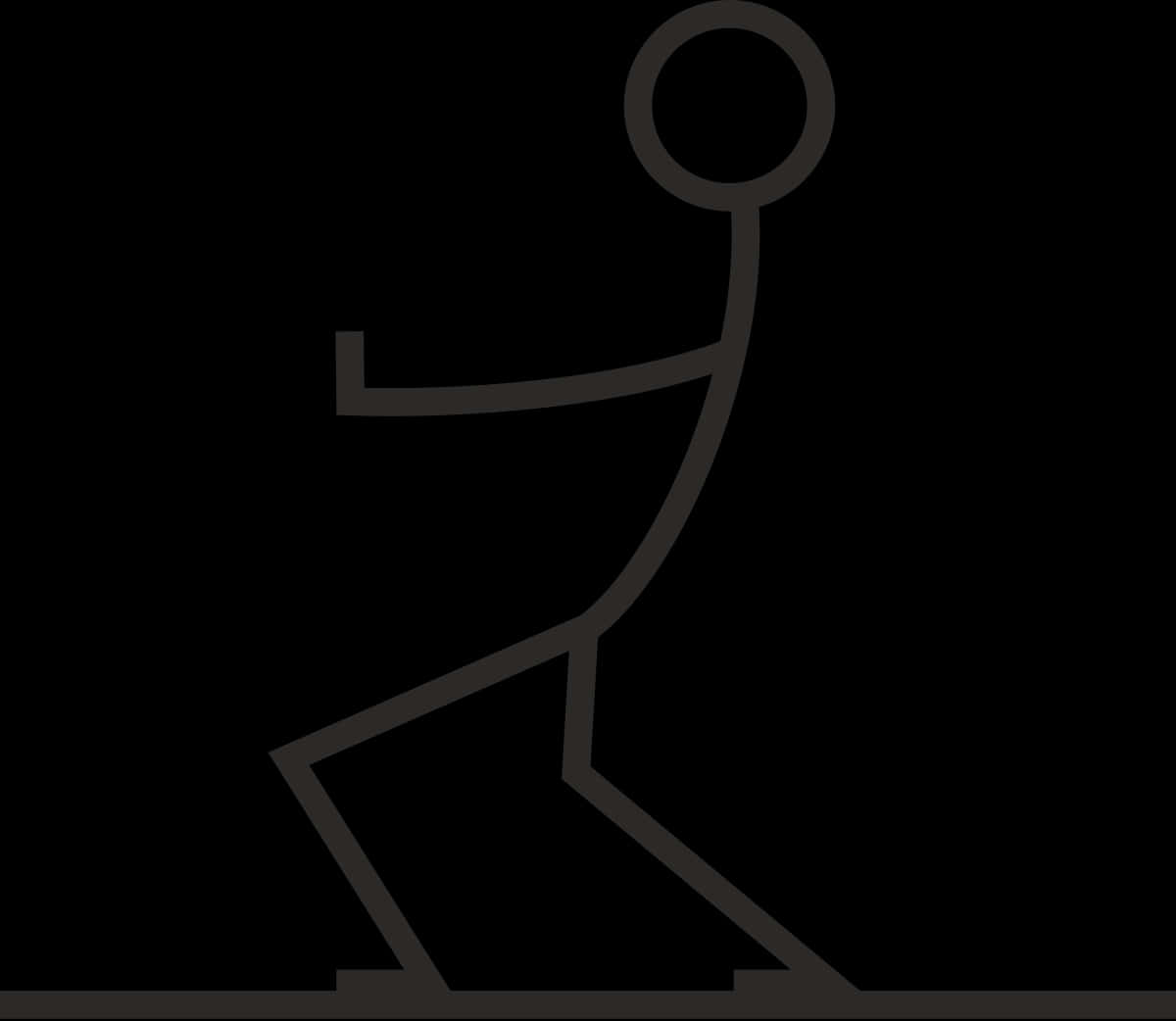 Walking Stick Figure Graphic PNG image