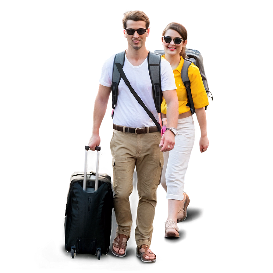 Walking Tourists Png Eim PNG image