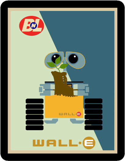 Wall E Robot Poster Art PNG image