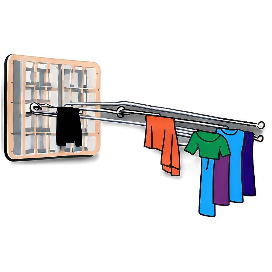 Wall Hanging Clothes Dryer Png 06212024 PNG image