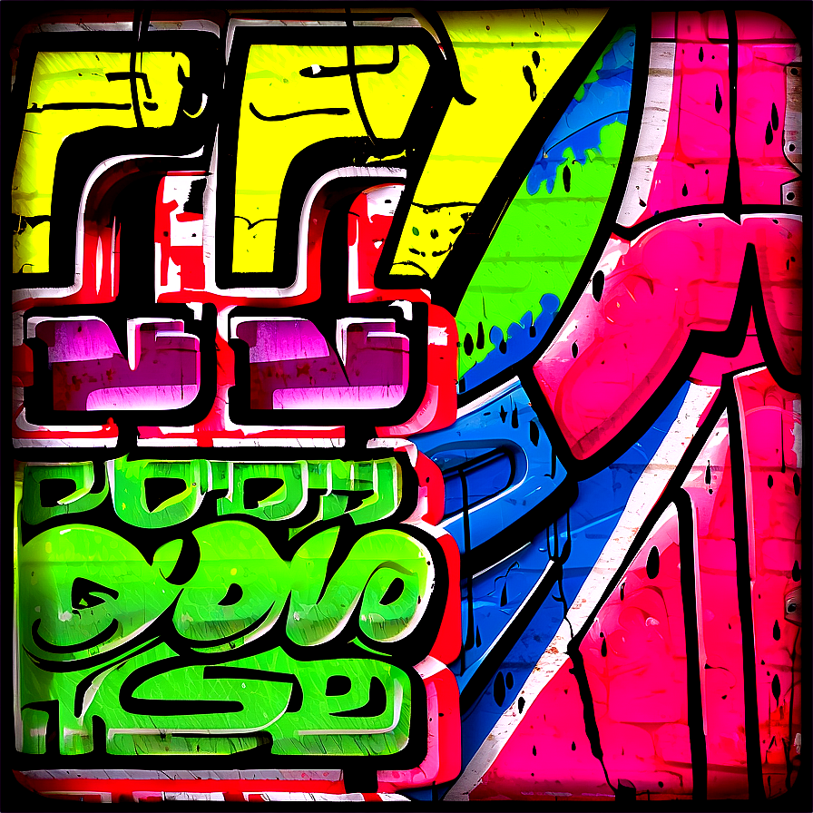 Wall With Graffiti Tags Png Van PNG image