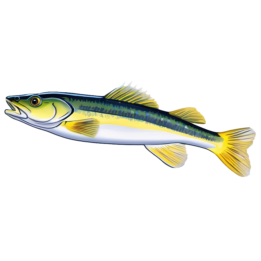 Walleye Swimming Png 06262024 PNG image