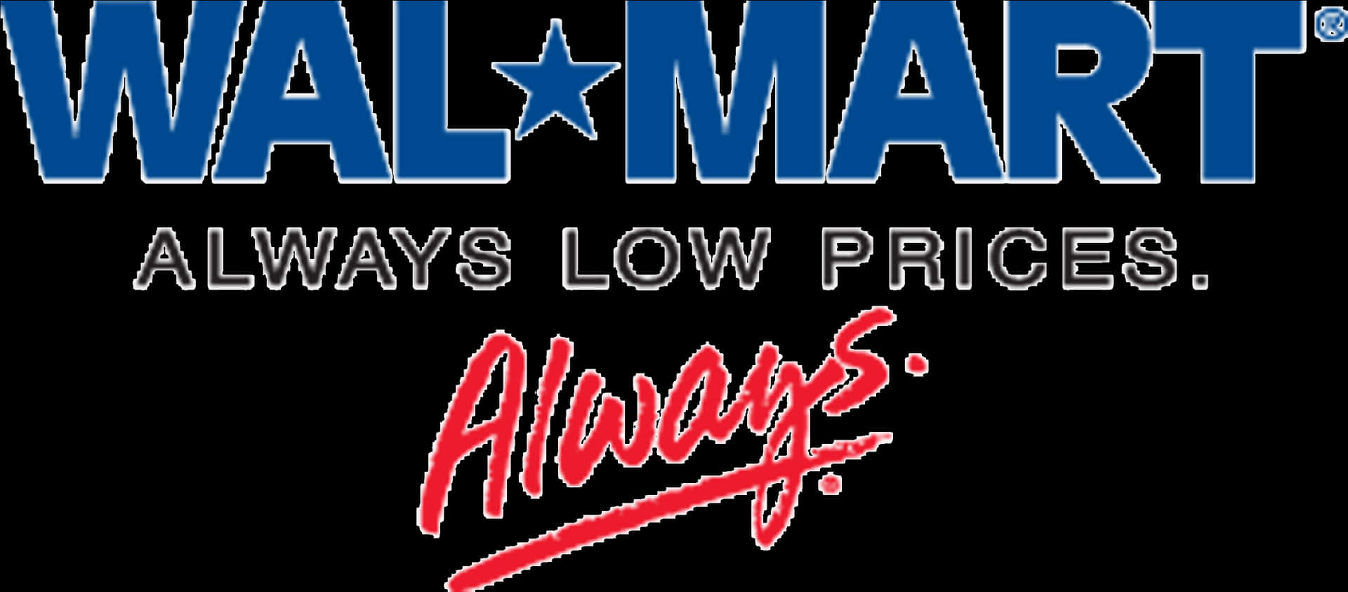Walmart Logo Always Low Prices PNG image