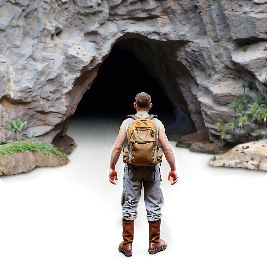 Wanderer In Cave Png 06212024 PNG image