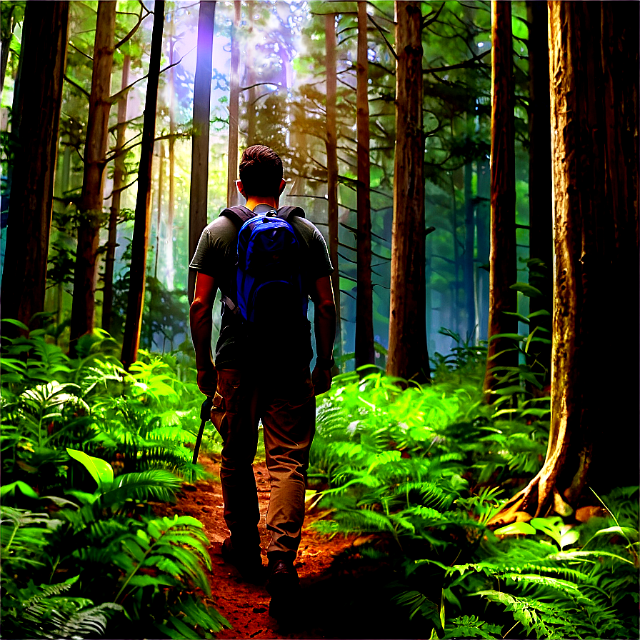 Wanderer In Forest Png Nik PNG image