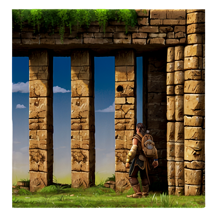 Wanderer In Ruins Png Xyc4 PNG image