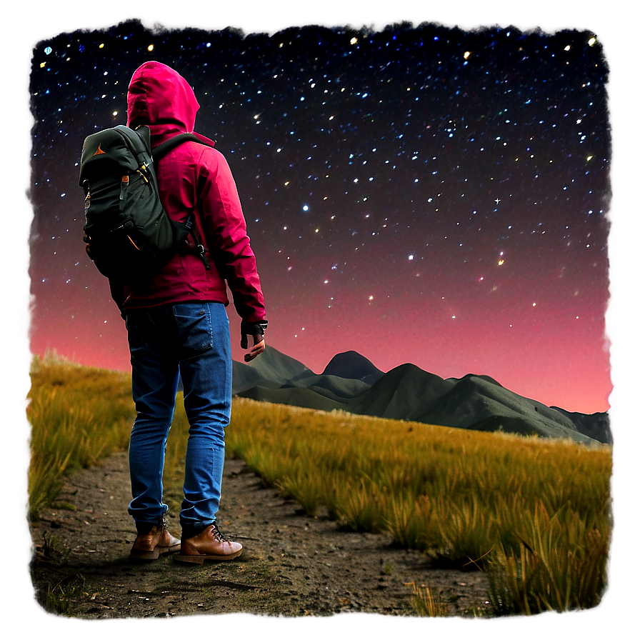 Wanderer Under Stars Png 06212024 PNG image