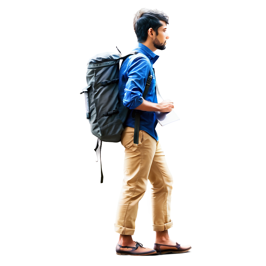 Wanderer With Backpack Png 26 PNG image