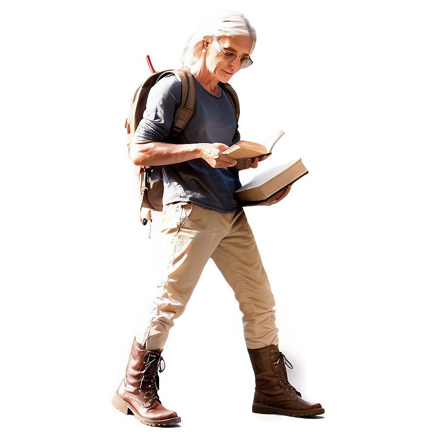 Wanderer With Book Png 06212024 PNG image