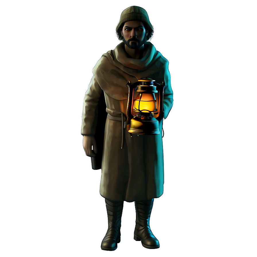 Wanderer With Lantern Png 06212024 PNG image