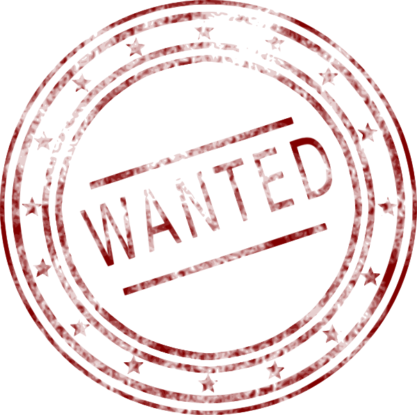 Wanted Stamp Red Grungy Texture PNG image