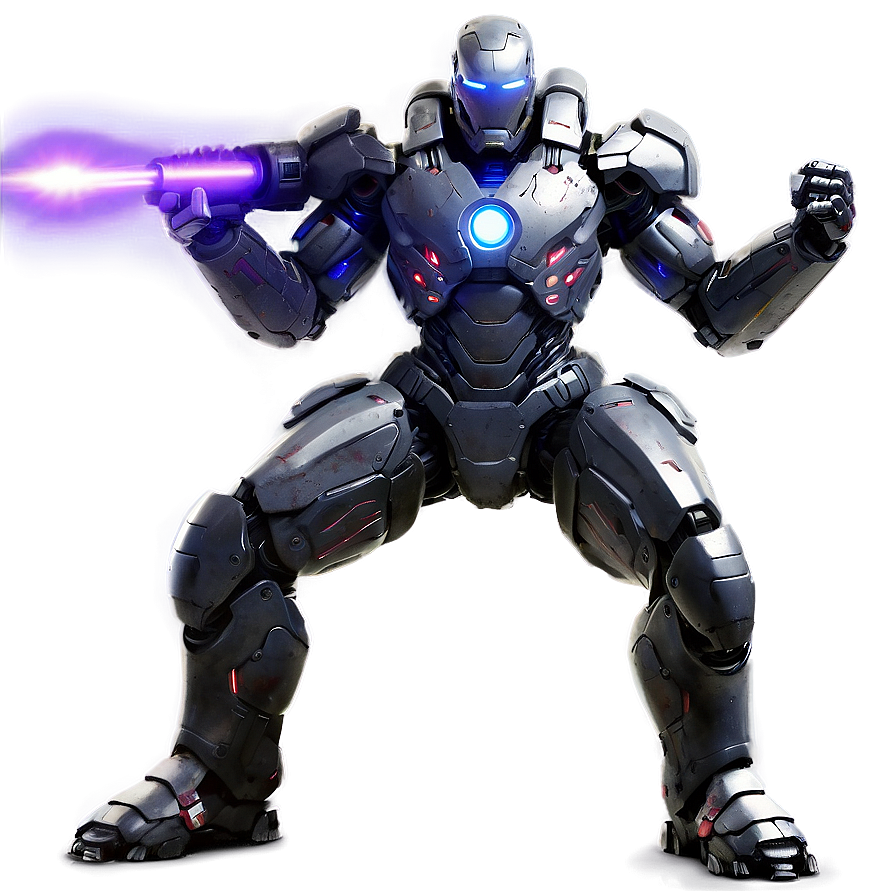 War Machine Ready For Battle Png 06272024 PNG image