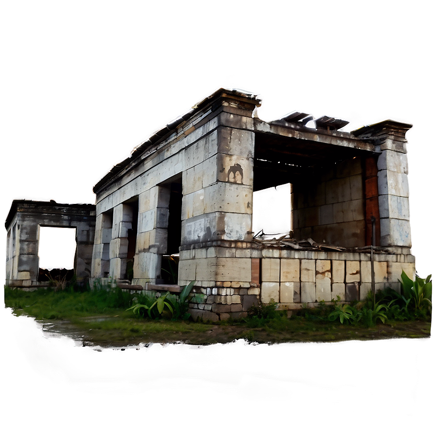 War-torn Building Remains Png Uef21 PNG image