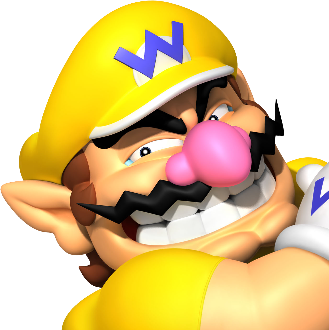 Wario Grinning Character Portrait PNG image